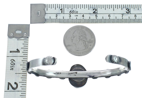 Native American Sterling Silver Turquoise Cuff Bracelet AX129805